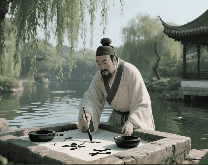 洗墨池传说