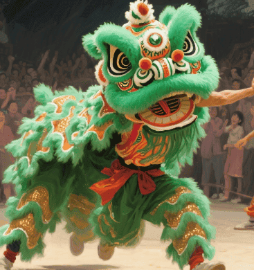 秦南青狮舞