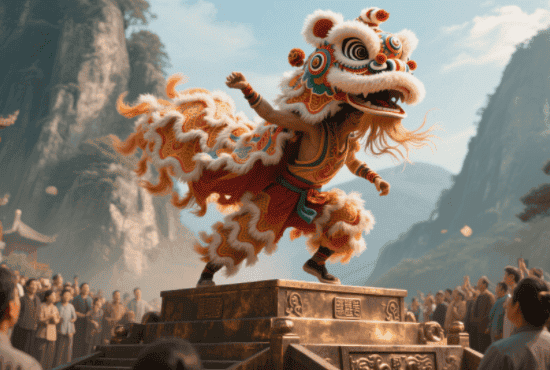 铜山高台狮子舞
